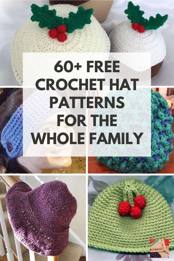 60+ Free Crochet Hat Patterns for the Entire Family