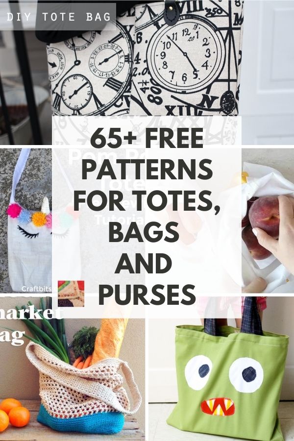 Free Patterns to Make Tote Bags, Messenger Bags and Drawstring