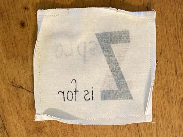 ABC XYZ Cloth Book Flap Sewn