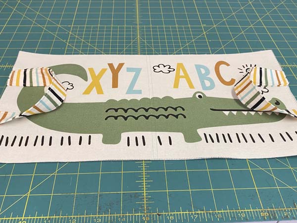 ABC XYZ Cloth Book Handles in Place