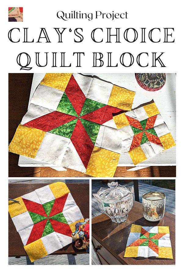 Accuquilt Go! Clay's Choice Quilt Block - Free Pattern and Tutorial - pin2