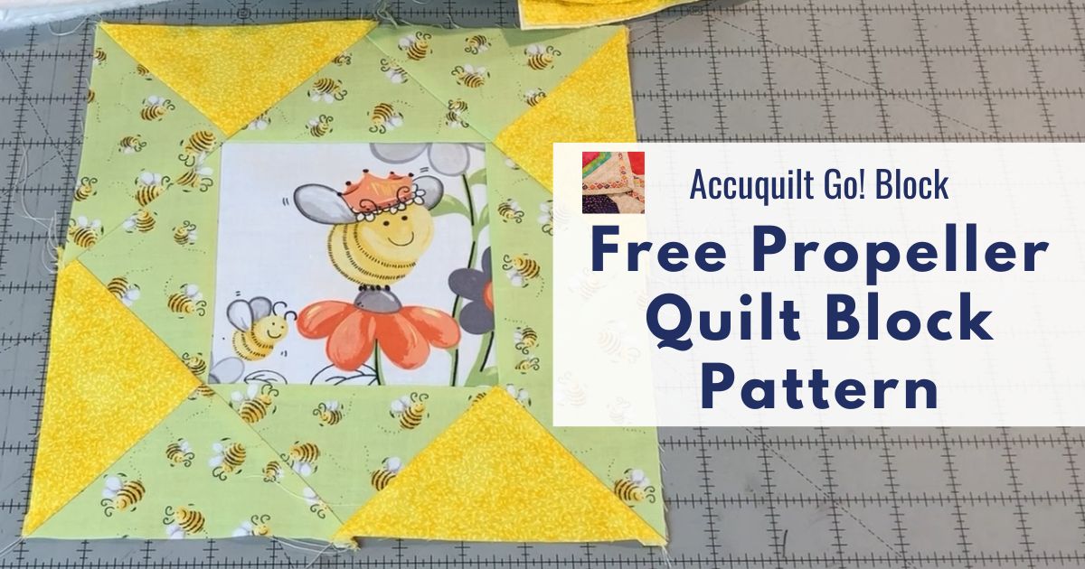 Propeller Quilt Block with Accuquilt Go!