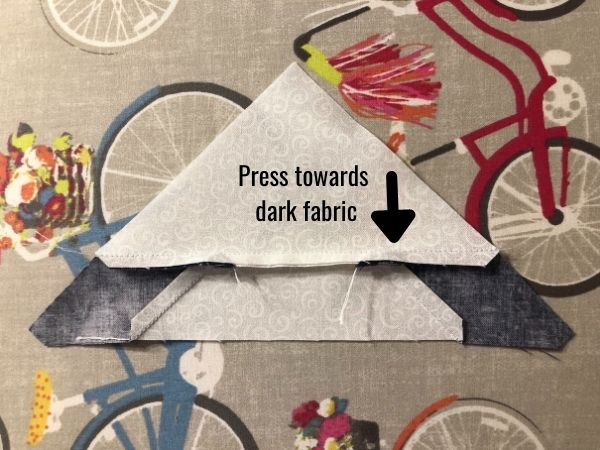 Accuquilt Hunters Star Block 14 Section 1 Add Triangle Back arrow