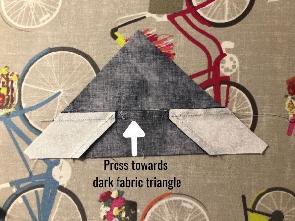 Accuquilt Hunters Star Block 14 Section 2 Add Triangle Back arrow