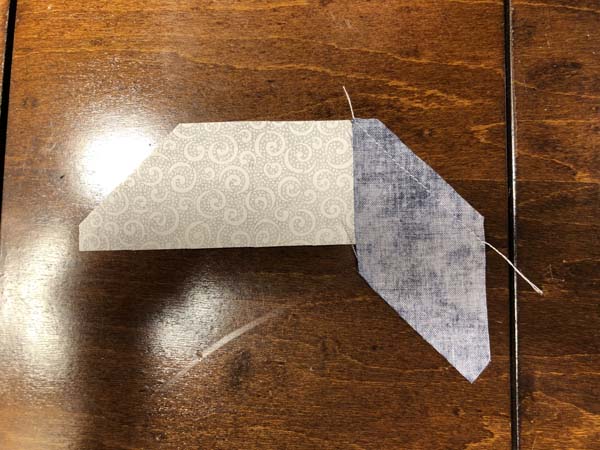 Accuquilt Hunters Star Block 4 Section 1 Side 1 Sewn