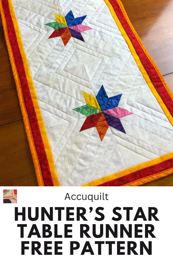 Hunter's Star Table Runner - Rainbow version - pin