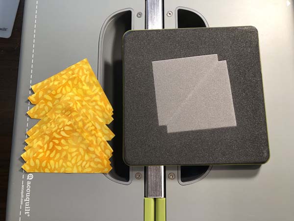 Accuquilt Louisiana Block 11 Half Square Triangles Cut