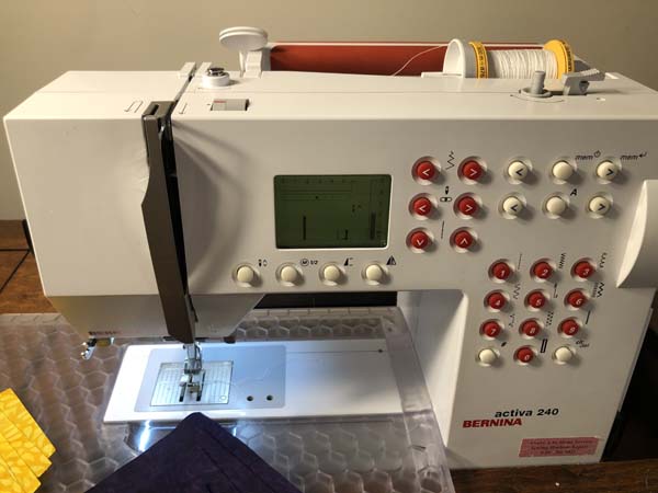 Accuquilt Louisiana Block 16 Showing Sewing Machine