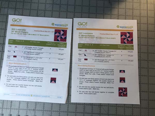 Accuquilt Louisiana Block 2 PDF Pages