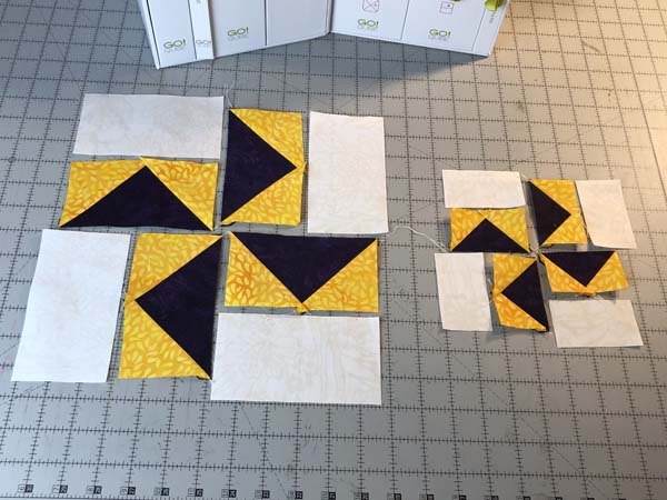 Accuquilt Louisiana Block 28 Flying Geese Shown in block layout