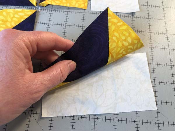 Accuquilt Louisiana Block 29 Flip Geese onto light