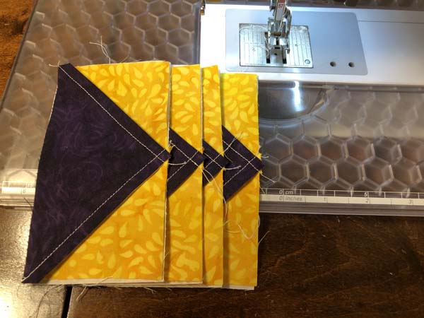 Accuquilt Louisiana Block 30 Line up flying geese to sew