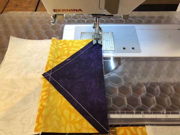 Accuquilt Louisiana Block 38 Sew blocks together vertical seam