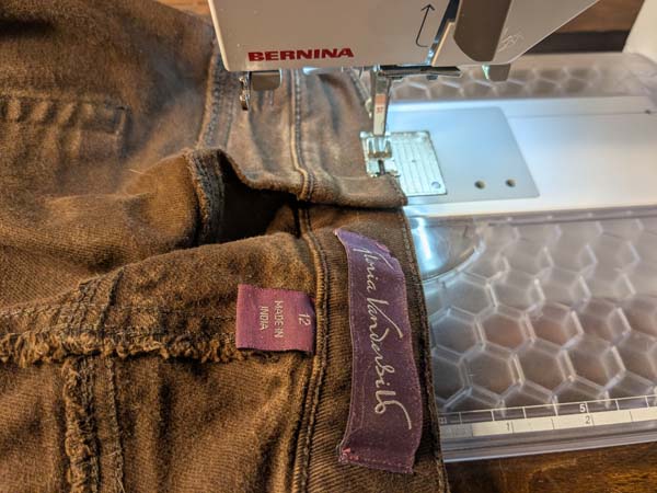 Alter Pants Waist 12 Sew Darts Flat