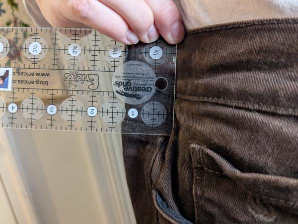 Alter Pants Waist 6 Measure Pinch