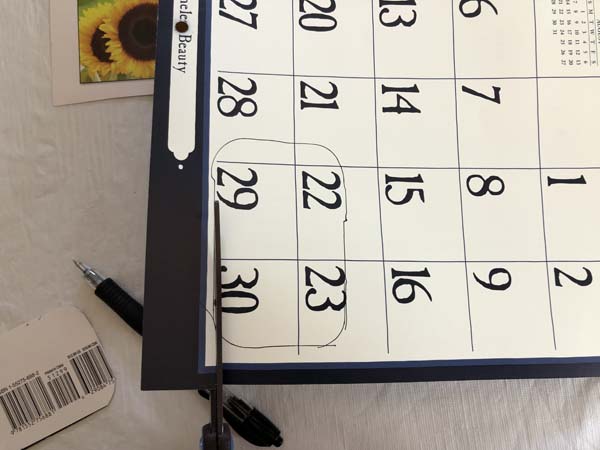 Altoid Tin Calendar Decoupage Cut Out Template