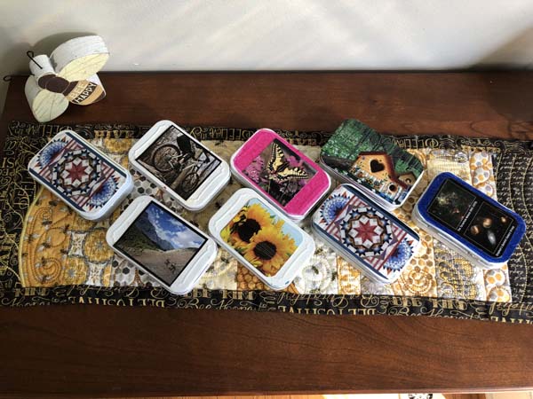 Altoid Tin Calendar Decoupage Tins Completed