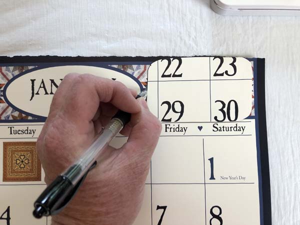 Altoid Tin Calendar Decoupage Trace Around Template