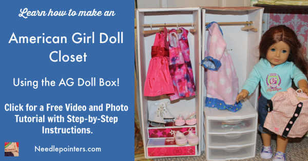 Doll Clothes Closet How To Make A For American Girl Dolls Needlepointers Com - Diy How To Make American Girl Doll Accessories