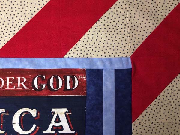 American Pride Quilt Close Up