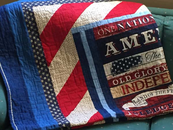 American Pride Quilt Folded