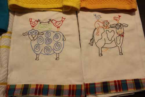Animal Stackers Machine Embroidered Towels