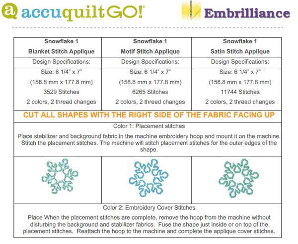 Applique Dies 1 Embroidery Steps