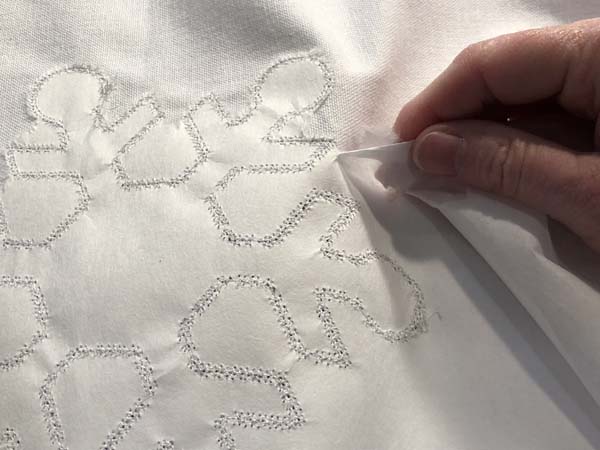 Applique Dies 1 Remove stabilizer