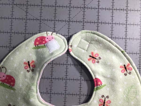 Baby Bib Hook and Loop Tape Attached