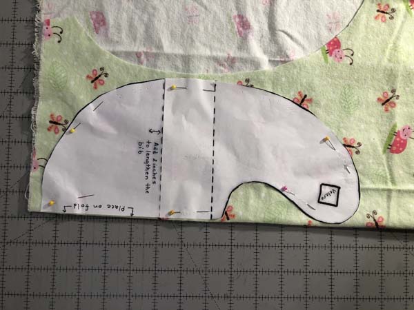 Baby Bib Pattern On Fold