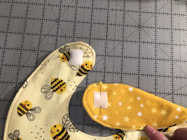 Baby Bib Pin Hook and Loop Tape