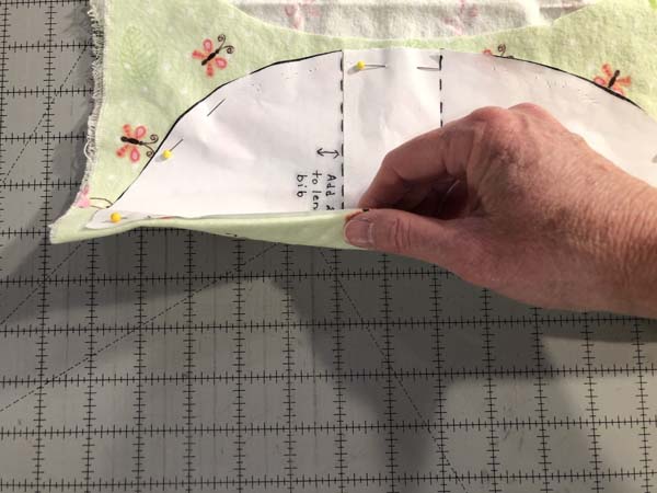 Baby Bib Showing Fold