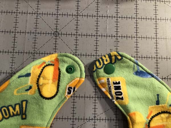 Baby Bib Showing Snaps