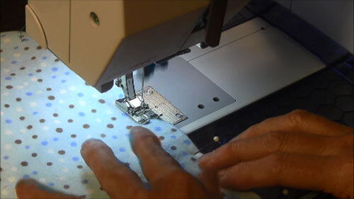 Baby Burp Cloth Tutorial - Topstitch Around and over opening