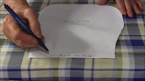 Baby Burp Cloth Tutorial - Pattern Cut out