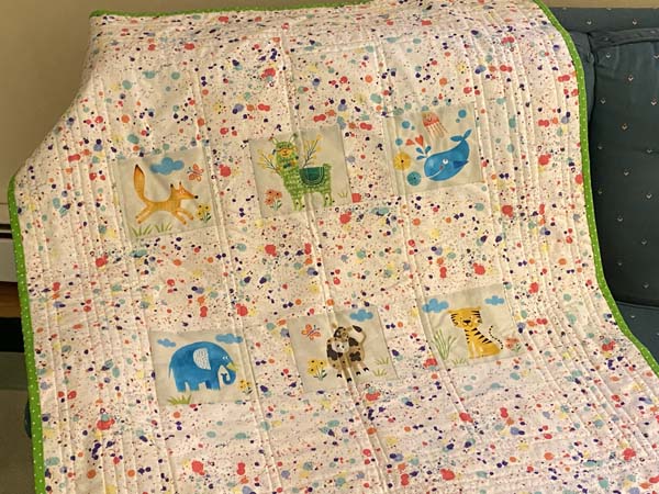 Baby Play Mat Back on Sofa