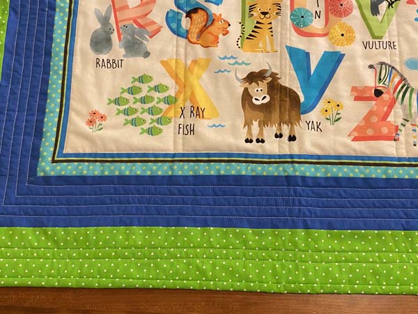 Baby Play Mat Closeup of Quilting