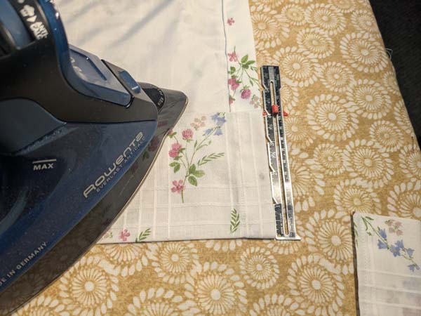 Back Tab Curtain 15 fold up hem four inches