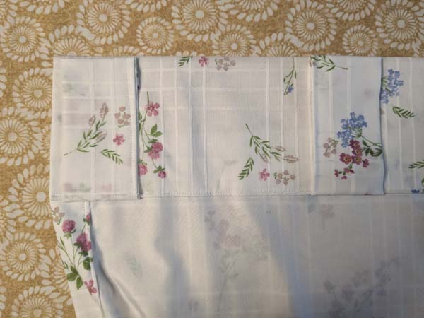 Back Tab Curtain 19 tabs flipped up