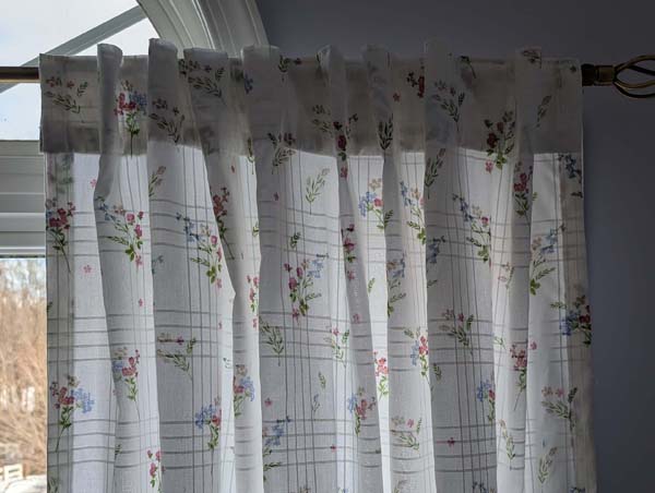 Back Tab Curtains Closeup