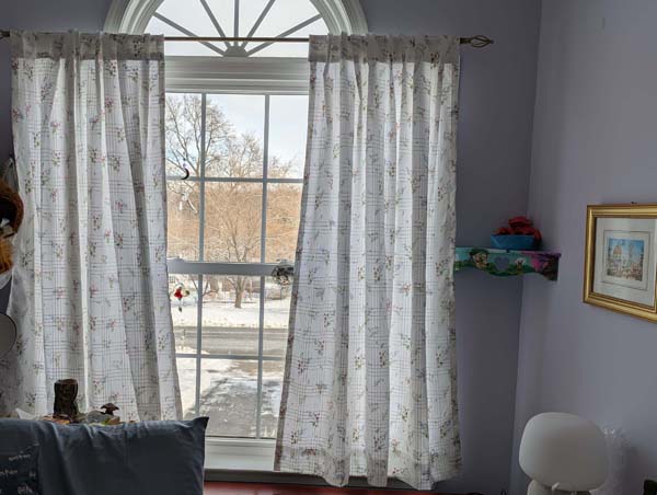 Back Tab Curtains Hanging