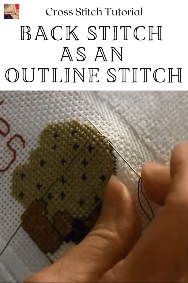 Back Stitch as an Outline - pin