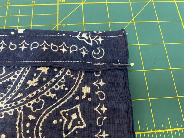Bandana Drawstring Bag Finished Casing