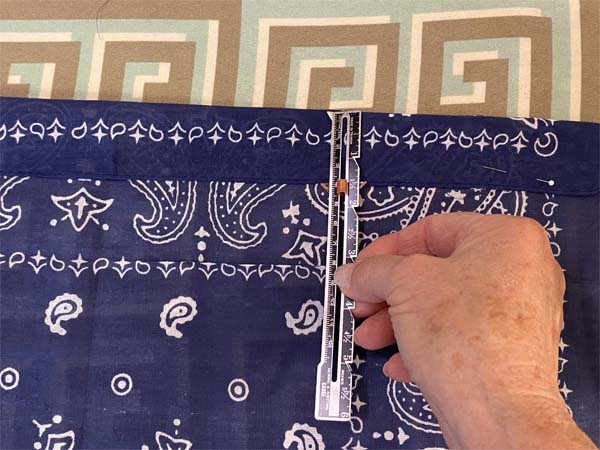 Bandana Drawstring Bag Fold down casing