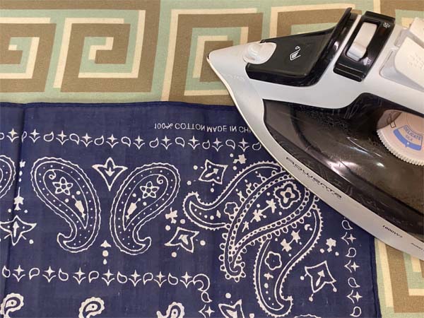 Bandana Drawstring Bag Iron Flat