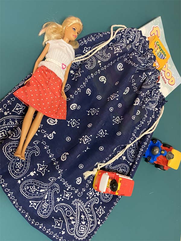 Bandana Drawstring Bag Kids toys coloring book