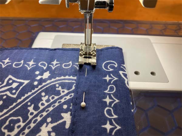 Bandana Drawstring Bag Stitch Casing