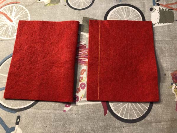 Basic Lapped Seam 3 Showing marked and ironed seam