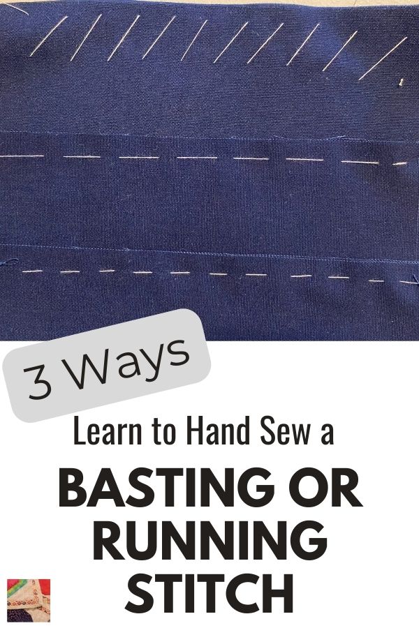 3 ways to Hand Sew a Basting Stitch - pin