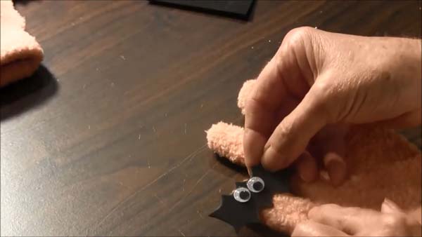 Bat Puppet Glove Glued to Finger Tip